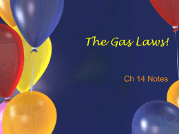 The Gas Laws! - Pleasanton Unified School District