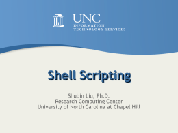 Shell Scripting - Information Technology Services
