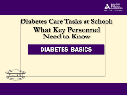 Diabetes Basic - American Diabetes Association