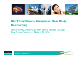 SAP FSCM Dispute Management Case Study: Dow Corning