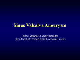 Congenital Aneurysm of the Sinus of Valsalva