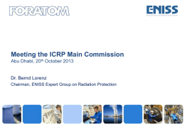 Meeting the ICRP Main Commission
