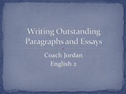 Writing & Analyzing Essays and Literature