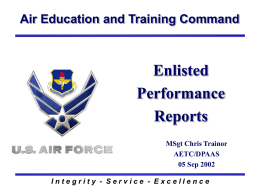 Enlisted Performance Reports ( EPR ) in the EES