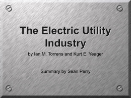 The Electric Utility Industry
