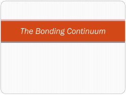 The Bonding Continuum - A. Y. Jackson Secondary School