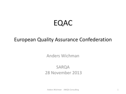 EQAC what and why?