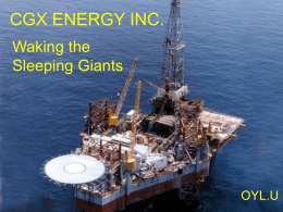 AGM Presentation - CGX Energy Inc.