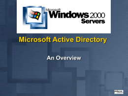 Active Directory Overview - Windows