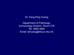 Lecture 1: The immune system: an overview