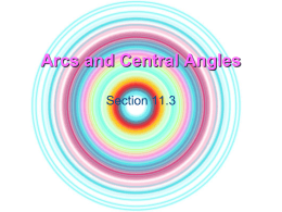 10-2 Measuring Angles and Arcs