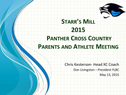 Starr’s Mill 2014 Panther Cross Country Parents and