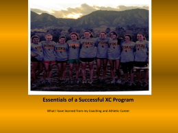 Essentials of a Successful XC Program