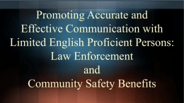 Promoting Accurate and Effective Communication with