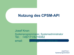 Nutzung des CPSM-API