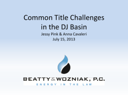 Common Title Challenges (& Helpful Tips) in the DJ Basin