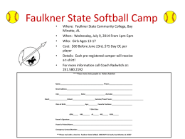 Faulkner State Youth Softball Camp