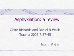 Asphyxiation: a review