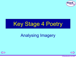 Poetry - Analysing Imagery