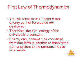 PowerPoint Presentation - Chapter 19 Chemical Thermodynamics