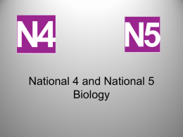 National 4 and National 5 Biology