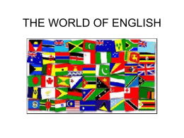 THE WORLD OF ENGLISH