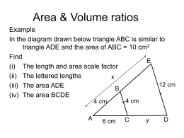 Area & Volume ratios