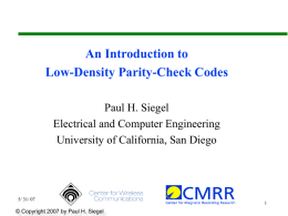 Introduction to LDPC Codes