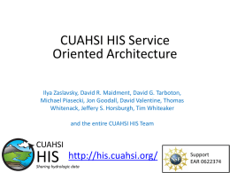 CUAHSI OnLine: Bringing Data and Modeling Services to the