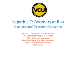Hepatitis C: Boomers at Risk Diagnosis and Treatment Outcomes