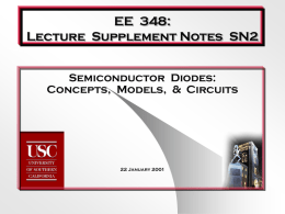 EE 348: Lecture Supplement Notes SN2