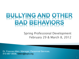 Bullying and Harassment in the Workplace: How to identify