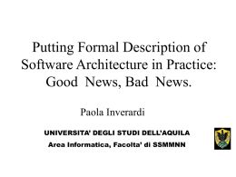 Presentazione di PowerPoint - Institute for Software Research
