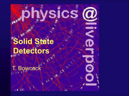 Solid State Detectors - Laboratoire de Physique des Hautes