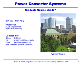 High Power Converters and Applications