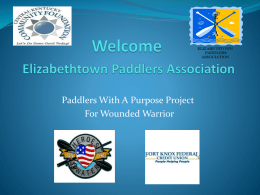 Welcome Elizabethtown Paddlers Association