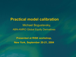 Practical model calibration