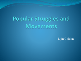 Popular Struggles and Movements