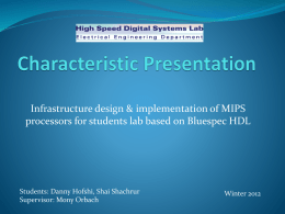 Characteristic Presentation