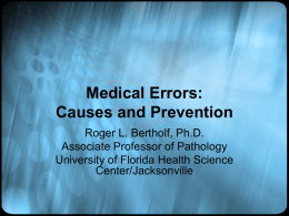 Medical Errors: Causes and Prevention