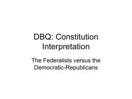 DBQ: Constitution Interpretation