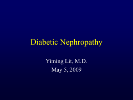 Diabetic Nephropathy - Stanford University