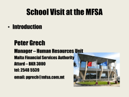 School Visit at the MFSA - Malta Financial Services Authority