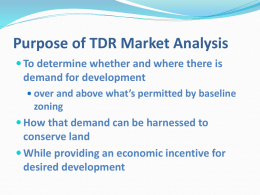 Purpose of TDR Market Analysis