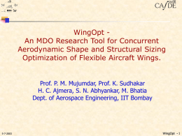 WingOpt: An MDO Tool for Concurrent Aerodynamic Shape and