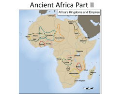 Ancient Africa Part II - Cathedral High School