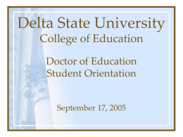 Delta State University College of Education Doctor of