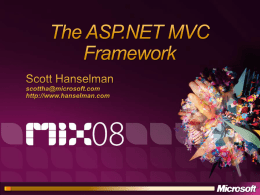 T22 The ASP.NET MVC Framework