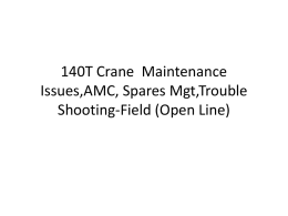 140T Crane Preventive Maintenance & Inspection