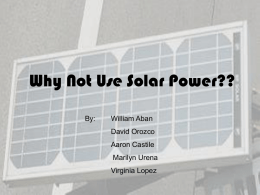 Why not solar? - Kenneth Frawley